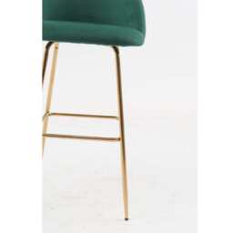 Set Of 2 Aurora Velvet Bar Stool, Green - thumbnail 6