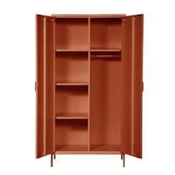 Lokki® 2 Doors Wardrobe Storage Locker cabinet With Adjustable Shelf, Orange - thumbnail 3