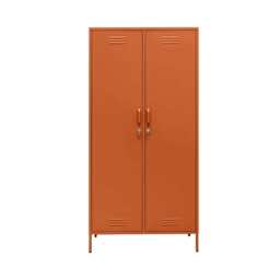 Lokki® 2 Doors Wardrobe Storage Locker cabinet With Adjustable Shelf, Orange - thumbnail 1