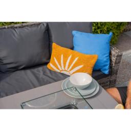 Rosen 9 Seater Rattan Garden Furniture Cubic Fire Pit Table Set - thumbnail 5