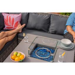 Rosen 9 Seater Rattan Garden Furniture Cubic Fire Pit Table Set - thumbnail 9