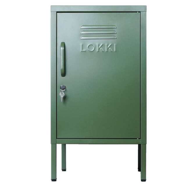 Lokki® Night Stand Cabinet With Adjustable Shelf And Locker, Olive - image 1