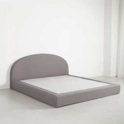 Marshmuff Linen Bed Frame With Curved Headboard King Bed or Double Bed, King Size Frame / Grey - thumbnail 5