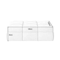 Serenity Latex Foam Boucle Sofa Ottoman Set In Taupe, Ottoman - thumbnail 2