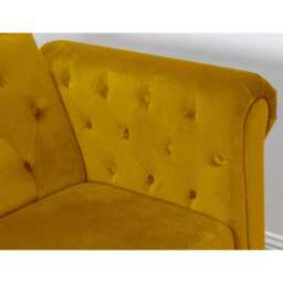 Toronto 3 Seater Chesterfield Style Velvet Sofa Bed In Mustard - thumbnail 7