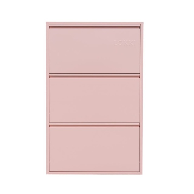Lokki®  3 Doors Shoe Storage Cabinet, Pink - image 1