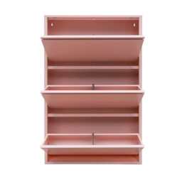 Lokki®  3 Doors Shoe Storage Cabinet, Pink - thumbnail 3