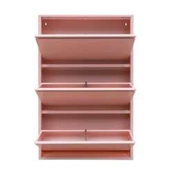 Lokki®  3 Doors Shoe Storage Cabinet, Pink - thumbnail 4