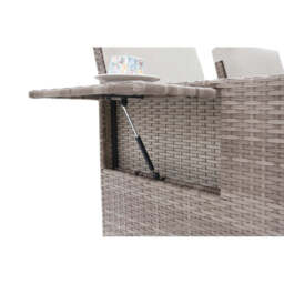 Galle 5-Piece Rattan Sofa Set Storage Daybed Set Sun Lounger with Hidden Storage Retractable Side Tray - thumbnail 7