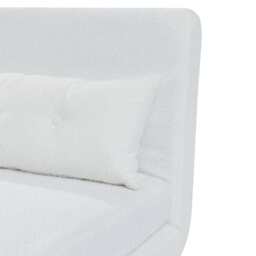 Jola White Boucle Foldable Sofa Bed With Metal Legs And Pillow, Single - thumbnail 7