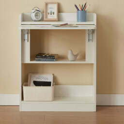 Heritage Modern White Foldable Side Desk Table - thumbnail 3