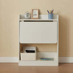 Heritage Modern White Foldable Side Desk Table - thumbnail 4