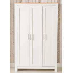 Heritage 3 Door Wardrobe, White - thumbnail 2