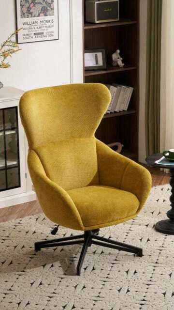 Noah Swivel Chair Leisure Armchair, Yellow
