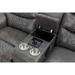 Grey PU Leather Manual Recliner Functional 2 Seater Sofa/3 Seater Sofa / Armchair Set, 3 Seater - thumbnail 6