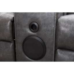Grey PU Leather Manual Recliner Functional 2 Seater Sofa/3 Seater Sofa / Armchair Set, 3 Seater - thumbnail 9