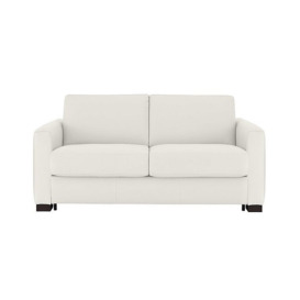 Nicoletti - Alcova 2 Seater Leather Sofa Bed with Box Arms - Dali Bianco