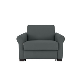 Nicoletti - Alcova Leather Chair Sofa Bed with Scroll Arms - Botero Ottanio
