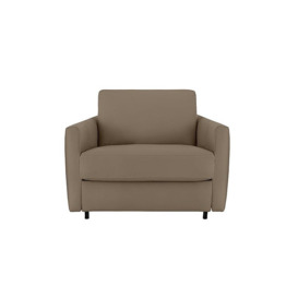 Nicoletti - Alcova Leather Chair Sofa Bed with Slim Arms - Torello Taupe