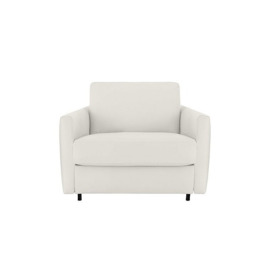 Nicoletti - Alcova Leather Chair Sofa Bed with Slim Arms - Dali Bianco