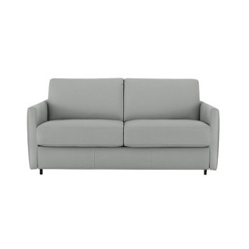 Nicoletti - Alcova 2.5 Seater Leather Sofa Bed with Slim Arms - Torello Allumino
