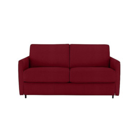 Nicoletti - Alcova 2 Seater Fabric Sofa Bed with Slim Arms - Coupe Rosso
