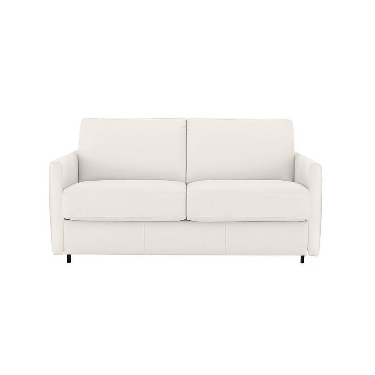 Nicoletti - Alcova 2 Seater Leather Sofa Bed with Slim Arms - Torello Bianco