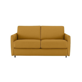 Nicoletti - Alcova 2 Seater Leather Sofa Bed with Slim Arms - Torello Senape