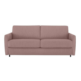 Nicoletti - Alcova 3 Seater Fabric Sofa Bed with Slim Arms - Fuente Coral