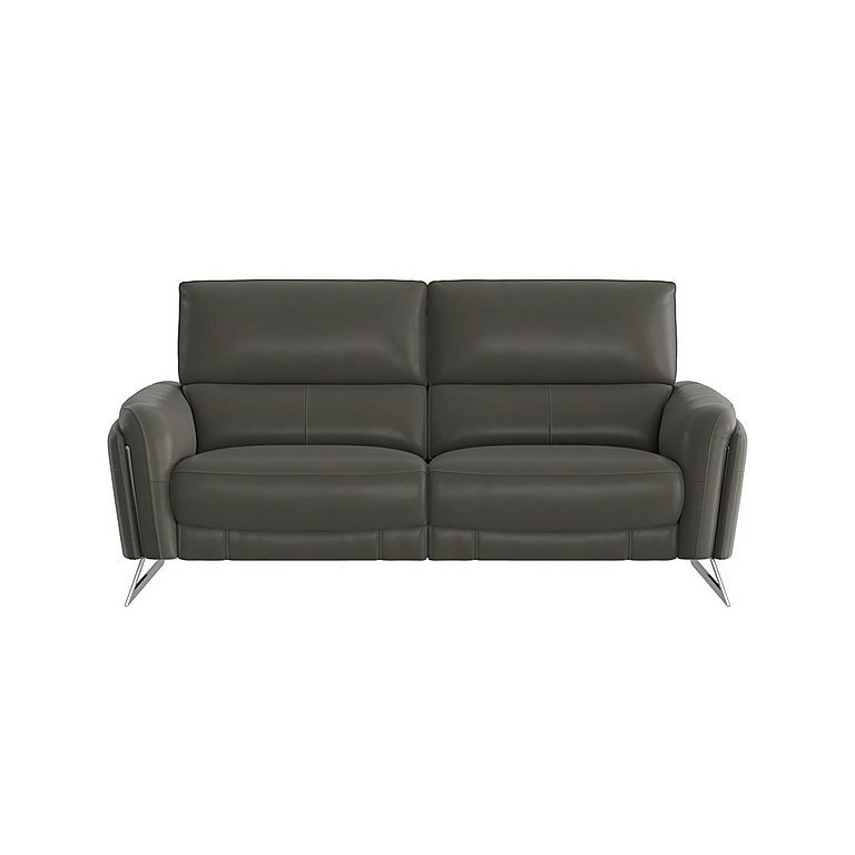 Amarilla 3 Seater NC Leather Power Recliner Sofa - Charcoal Grey