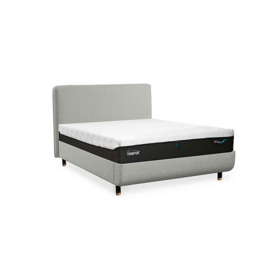 TEMPUR - Arc Slatted Ottoman Bed Frame with Form Headboard - King Size - Earl Grey