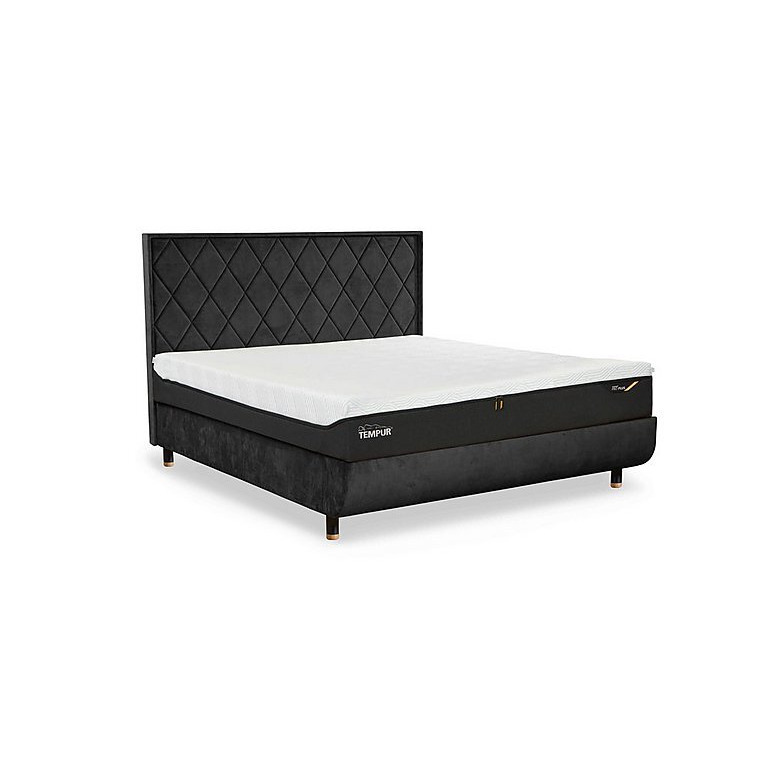 TEMPUR - Arc Disc Bed Frame with Quilted Headboard - King Size