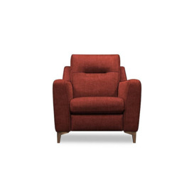 G Plan - Arlo Fabric Chair - Burgundy with Walnut Feet