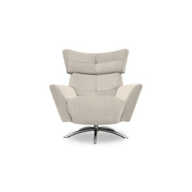 G Plan - Arlo Fabric Swivel Chair - Nebular Blush