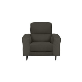 Axel HW Leather Armchair - Charcoal Grey