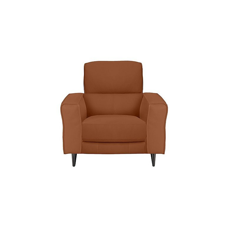 Axel HW Leather Armchair with Power Recliner - Pecan Brown