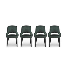 Basque Set of 4 Dining Chairs - Bottle Green