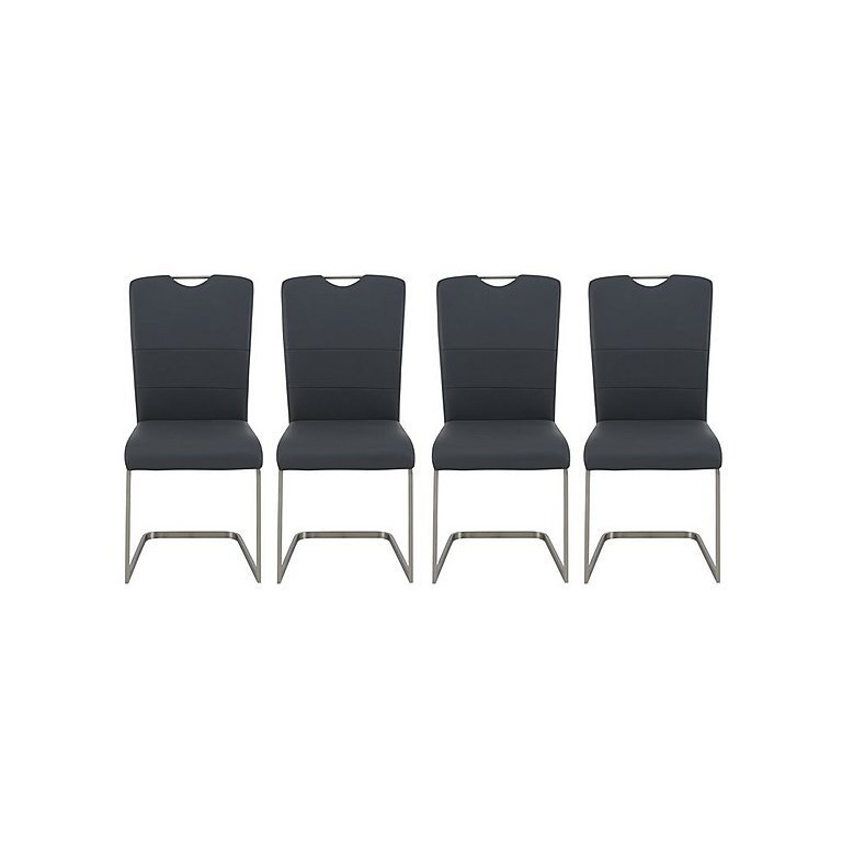 Bianco Set of 4 Dining Chairs - Charcoal
