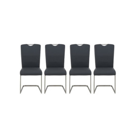 Bianco Set of 4 Dining Chairs - Charcoal