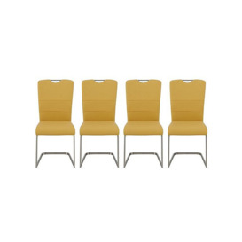 Bianco Set of 4 Dining Chairs - Yellow