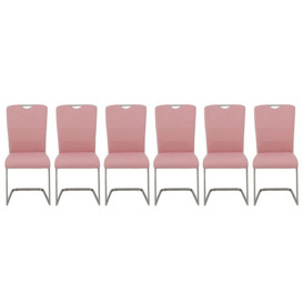 Bianco Set of 6 Dining Chairs - Pink
