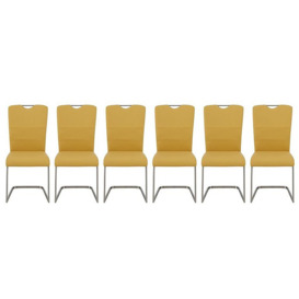 Bianco Set of 6 Dining Chairs - Yellow