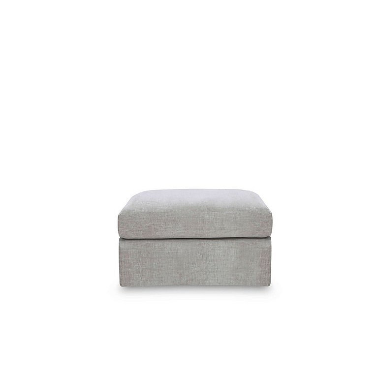 Billie Small Storage Footstool - Stone Grey