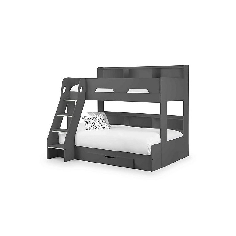 Bjorn Triple Bunk Bed with Storage - Anthracite