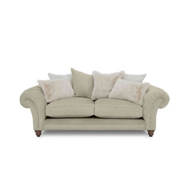 Boutique Collection - Blenheim 3 Seater Scatter Back Sofa with Walnut Feet - Marlborough Wicker Ivory