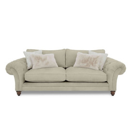 Boutique Collection - Blenheim 4 Seater Classic Back Sofa with Walnut Feet - Marlborough Wicker Ivory