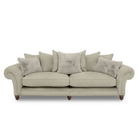 Boutique Collection - Blenheim Grand Split Frame Scatter Back Sofa with Walnut Feet - Marlborough Wicker Mink