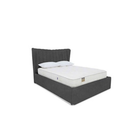 Bourne Ottoman Bed Frame - Double - Iron Tweed