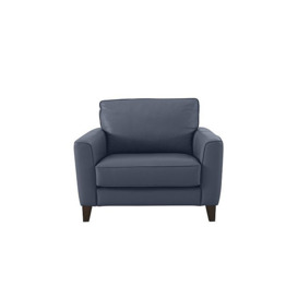 Brondby BV NC Leather Cuddle Chair - BV Ocean Blue