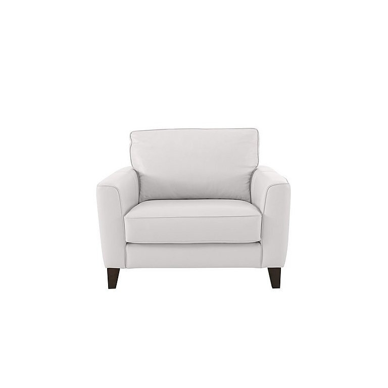 Brondby NC Leather Cuddle Chair - NC Star White